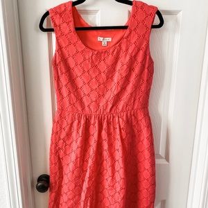 Coral Lace Dress